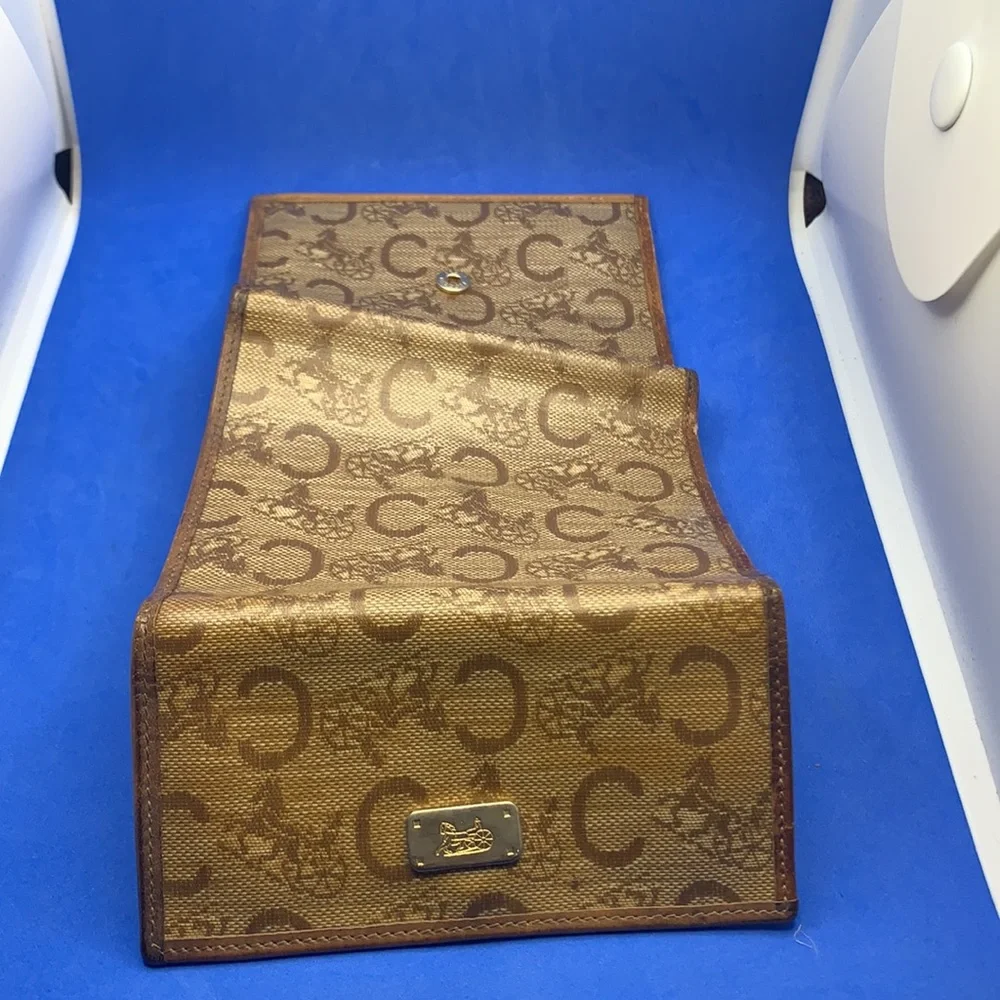 VINTAGE CELINE HORSE CARRIAGE‎ BEIGE MONOGRAM Wallet